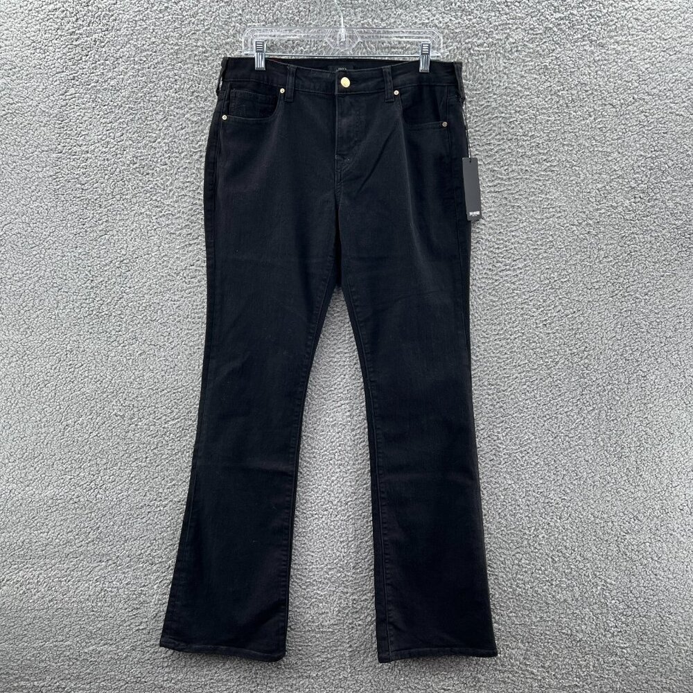 New True Religion Jeans Becca Midrise Boot Cut Womens 31 Black Stretch Denim G